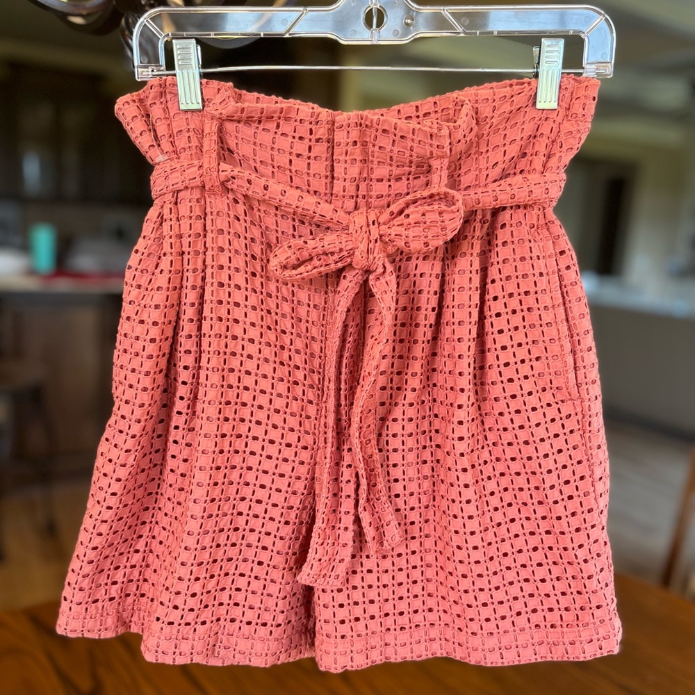 A New Day Shorts Paper bag High Waist Womens 8